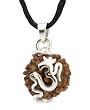 Sterling Silver Om Pendant with Rudraksha Seed