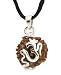 Sterling Silver Om Pendant with Rudraksha Seed