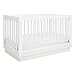 Babyletto Harlow Acrylic 3-in-1 Convertible Crib with Toddler Bed Conversion Kit in White with Acrylic Slats, Greenguard Gold Certified