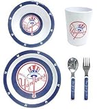 New York Yankees Childrens Youth Dinnerware Five Piece Set by Duck House