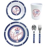 New York Yankees MLB Childrens 5 Piece Dinner Set by 