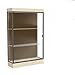 Edge Series Floor Display Case Frame Color: Dark Bronze, Base Color: Chardonnay, Case Backing: Chocolate