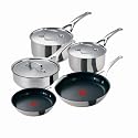 Tefal Jamie Oliver Stainless Steel 5 Piece Saucepan/Saute Pan/Frying Pan Set