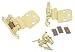 Amerock 3/8-Inch Inset Face Mount Modern Self Closing Hinge, Polished Brass, 2-Pack #BP7928-3
