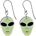 Handcrafted Alien Head Glow in the Dark Earrings
