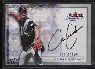 Joe Crede Autograph 2001 Fleer Autographics #24/25 Signed Chicago White Sox / Minnesota Twins