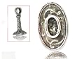 Beaucoup Designs Silver Over Pewter "Wax Seal" Fob Initial Charm O - MADE IN USA