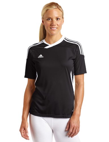 adidas Women's Tiro 11 Short-Sleeve Jersey Top, Black/White, Large