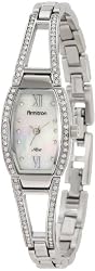 Armitron Women's 753531MPSV NOW Swarovski Crystal Accented Silver-Tone Bangle Bracelet Watch