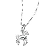 Silver Girls Horse Pendant by D For Diamond
