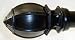 Black Lantana Finial for 1-3/8" Pole [CAPITOL CITY LUMBER]