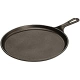 Lodge L9OG3 Pre-Seasoned Cast-Iron Round Griddle, 10.5-inch