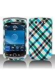 BlackBerry Torch 9800 Graphic Case - Blue Plaid