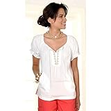 Misses Gloria Vanderbilt Selene Embroidered Peasant Top