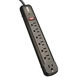 Tripp Lite 7 Outlet (6 Right Angle + 1 Transformer Outlet) Surge Protector Power Strip 4ft Cord LIFETIME WARRANTY & $25K INSURANCE (TLP74RB)