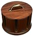 Walnut carousel with lid, holds 200 chips and 2 decks of cards