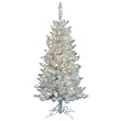 4.5' x Silver Pre-Lit Tree
