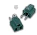 Grounding Adapters - 2-Piece Set - 3 to 2 Prong for use with AC outlets