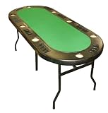 Rio Brands Folding Oval Poker Table (Black)