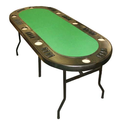 Rio Brands Folding Oval Poker Table (Black)