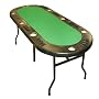 Rio Brands Folding Oval Poker Table (Black)