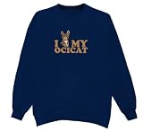 I Love My Ocicat - Sweatshirt T-Shirt, Navy Blue, Large