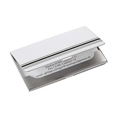 Sigel VZ165 Visitenkarten-Etui pure:white, Black Stripe, Alu mit Epox-glossy Beschichtung, f�r bis zu 10 Karten (max. 91x56 mm), 1 ST