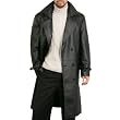 BGSD Men's Classic Leather Trench Coat
