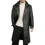 BGSD Men's Classic Leather Trench Coat