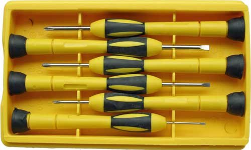 SE 6pc Mini Screw Driver Set With Carrying Case