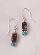Earrings - Poppy Jasper and Turquoise Beads