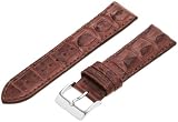 Hadley-Roma Men's MS2019RB-220 22-mm Brown Genuine Crocodile Leather WatchStrap