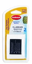 H&auml;hnel HL-42 3,7V 660mA Ersatzakku Typ Olympus LI-40B / LI-42B , baugleich Nikon EN-EL10 , Pentax D-LI63