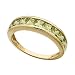 14Kt Yellow Gold Channel Green Peridot Ring
