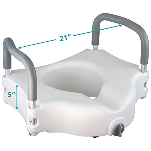 Raised Toilet Seat by Vive Portable Elevated Riser with Padded