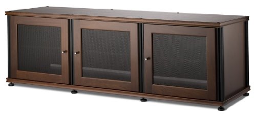 Salamander Synergy 237 A/V Cabinet with Three Doors -Walnut/Black On Sale