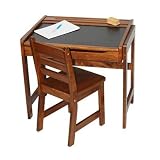 25" Desk with Chalkboard Top and Chair in Walnut