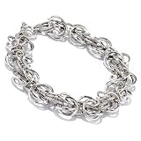 14K White or Yellow Gold 8" Spiral Fiore Bracelet