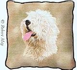 Old English Sheepdog II Woven Lap Square (Throw Blanket)