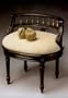 Cafe Noir Finish Vanity Seat
