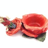 Boites &agrave; bijoux "Elfe sur Rose" vert rouge