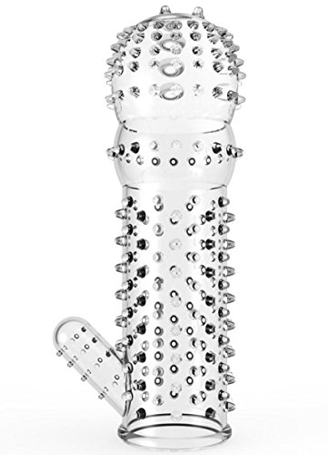 Sx-toy4u 2 pc Flexible Silicone Spike Condom Reusable Quality Butt Type Permanent G-Spot Bump Anal Enhance Extender Condoms