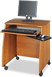 Safco 1953MO Picco Duo Workstation, 28-1/4w x 22-1/4d x 30-1/4h, Medium Oak Laminate Top