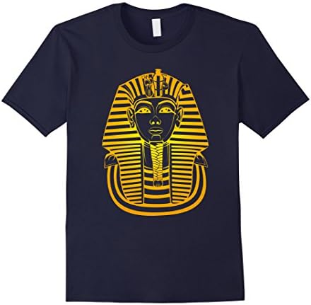 Men's King Tutankhamun Mask Ancient Egypt Tshirt Large Navy