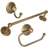 Antique Style Bathroom Accessory Suite Brushed Bronze Free Shipping!