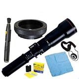 Vivitar 650-1300mm f/8-16 Series 1 Variable Telephoto Zoom Lens Kit For Canon EOS Rebel XT, XTi, XS, XSi, T1i, 50D, 40D, 5D SLR Digital Cameras