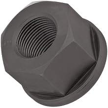 Grade 2 Low Carbon Steel Flange Nut, UNC 2B Threads, 1-1/4"-12 Thread Size, 1-7/16" Width Across Flats