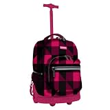 J World Campus Rolling Backpack with handle - Pink (18)