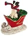 BORDER COLLIE Dog in Sleigh CHRISTMAS ORNAMENT New