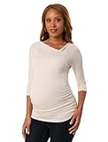 IMAGE OF A Pea in the Pod: 3/4 Sleeve Scoop Neck Side Ruched Maternity T Shirt